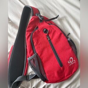 Waterfly Urban Elite 2.0 UltraLight Crossbody Sling Backpack in red